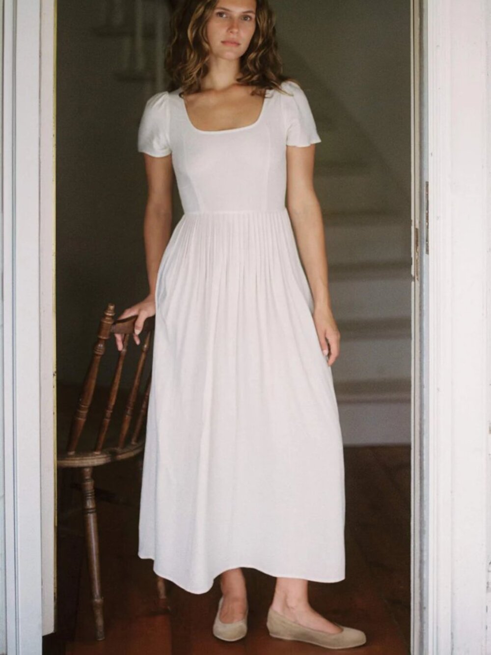 Christy Dawn scarlet dress in eggshell never worn size small
